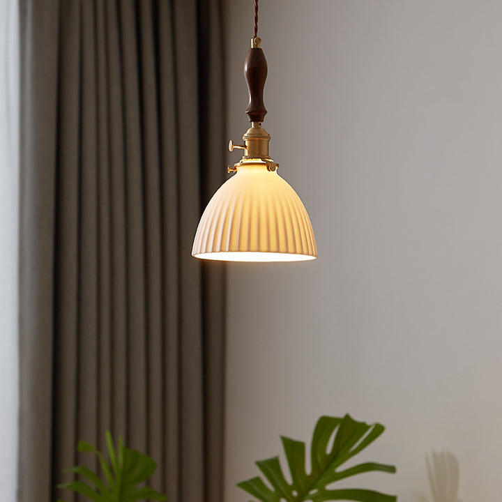 Witte keramische hanglamp