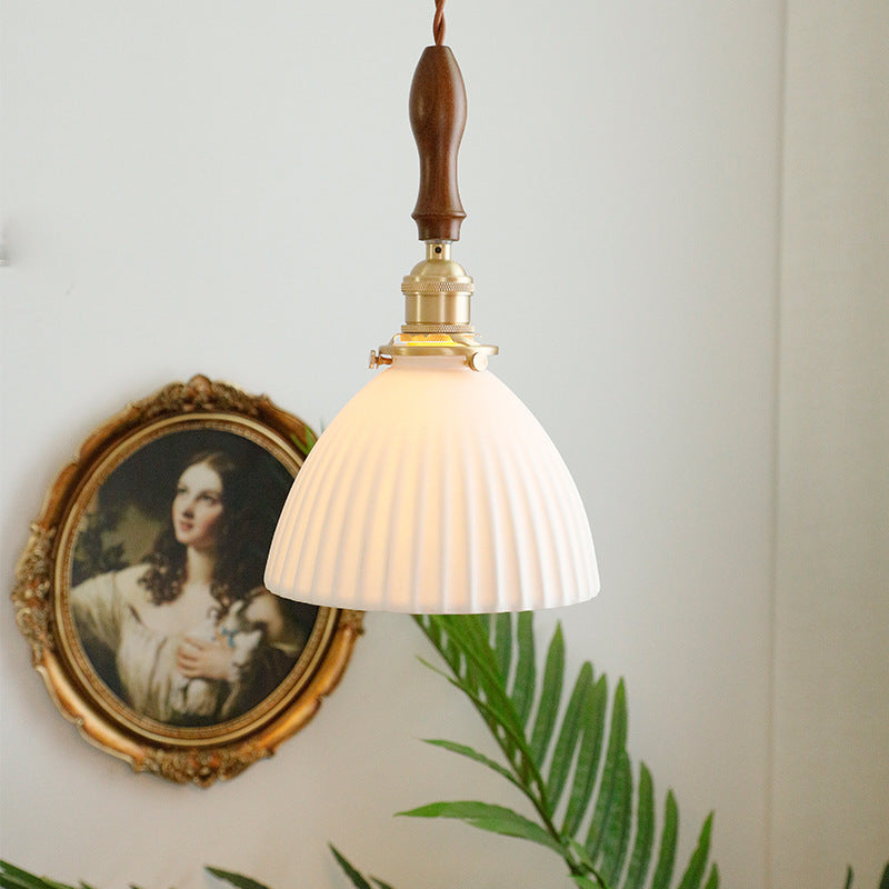 Witte keramische hanglamp