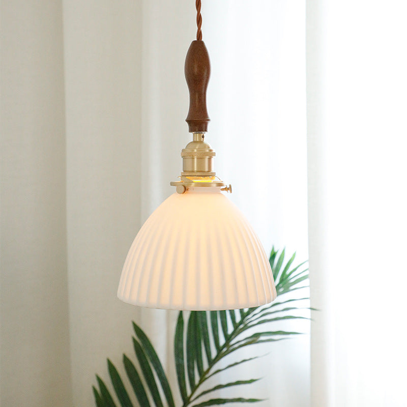 Witte keramische hanglamp