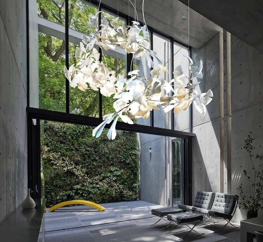 White Gingko Chandelier A 27