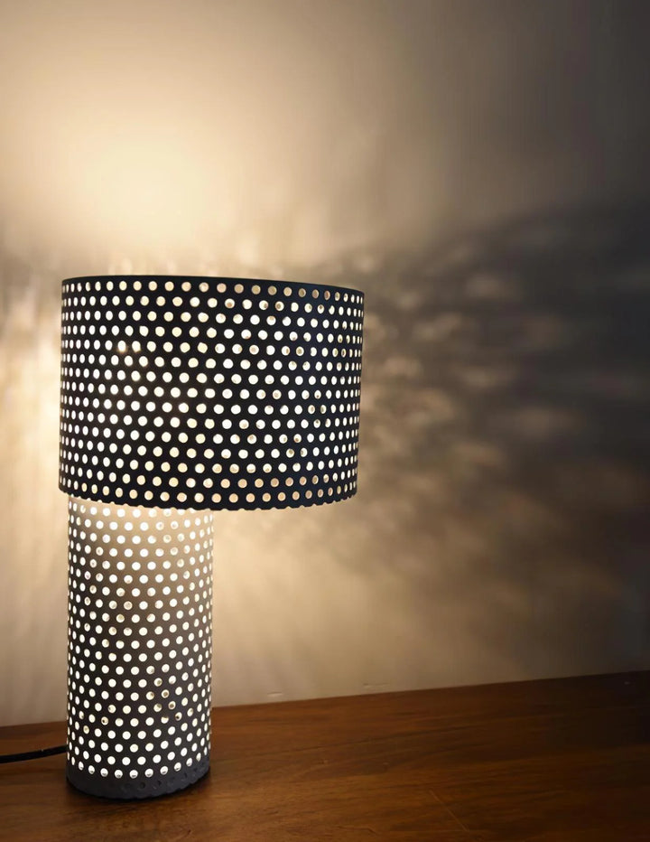 White Grid Table Lamp-24