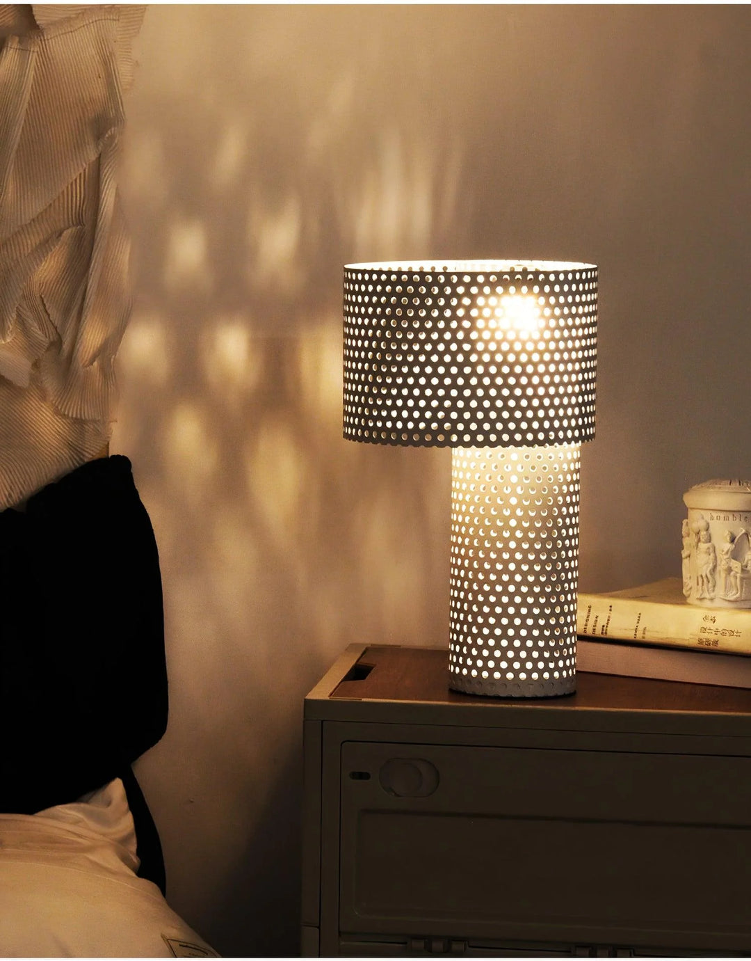 White Grid Table Lamp-26