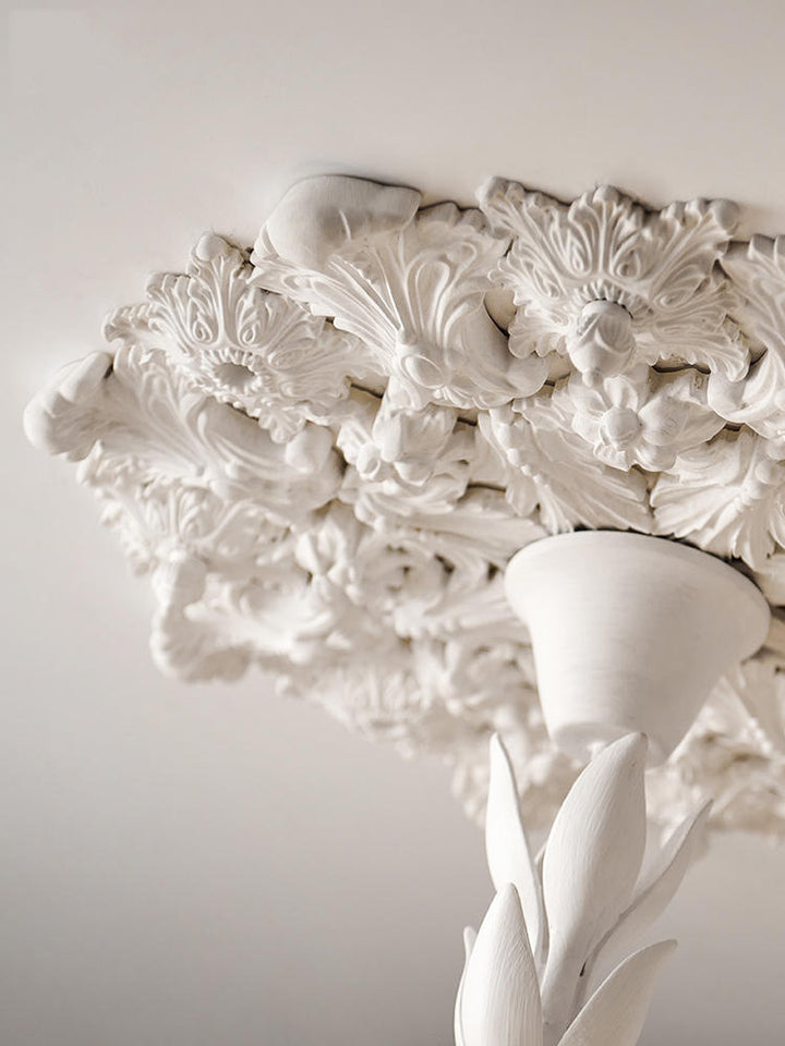 White Plaster Chandelier 6