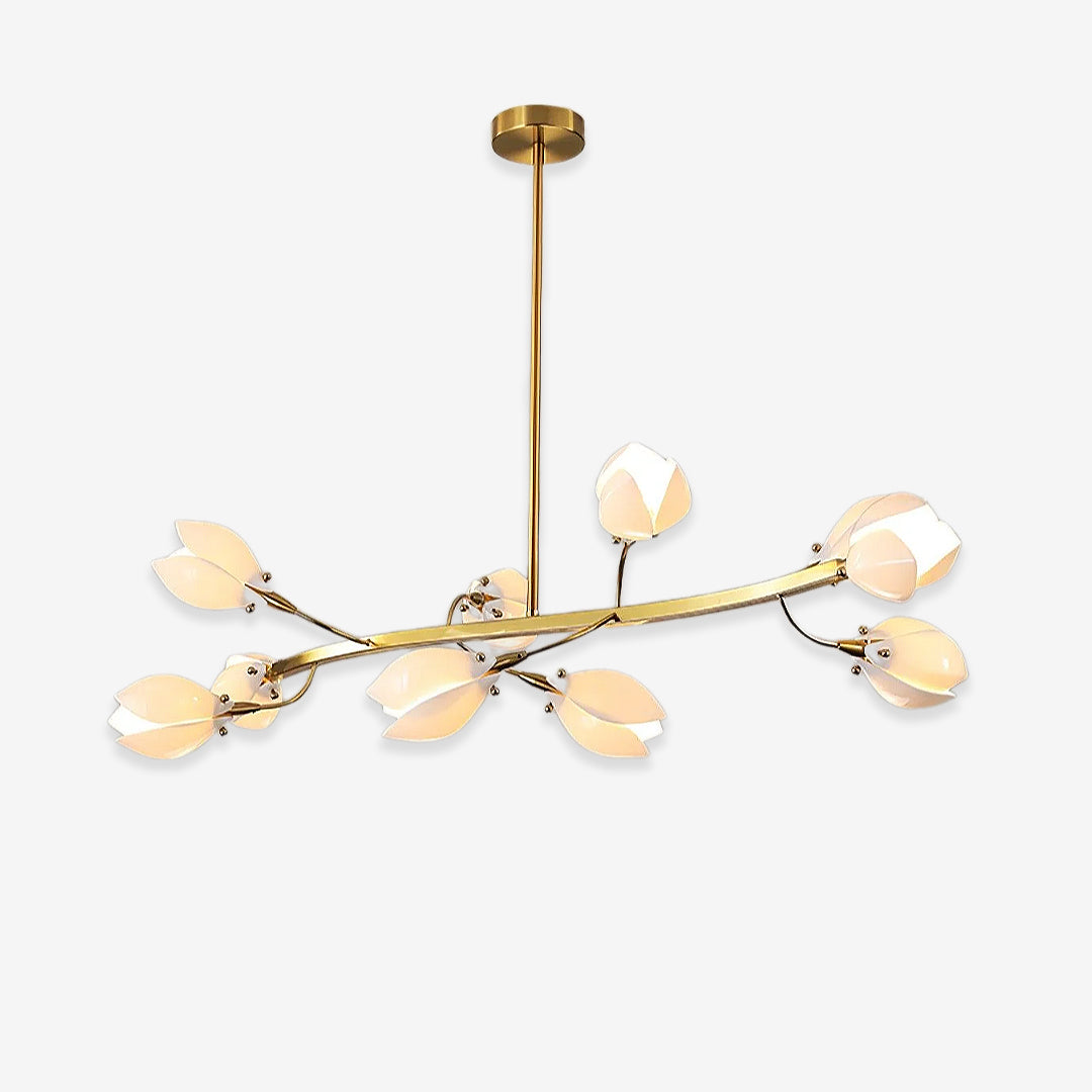 White Porcelain Magnolia Chandelier 13