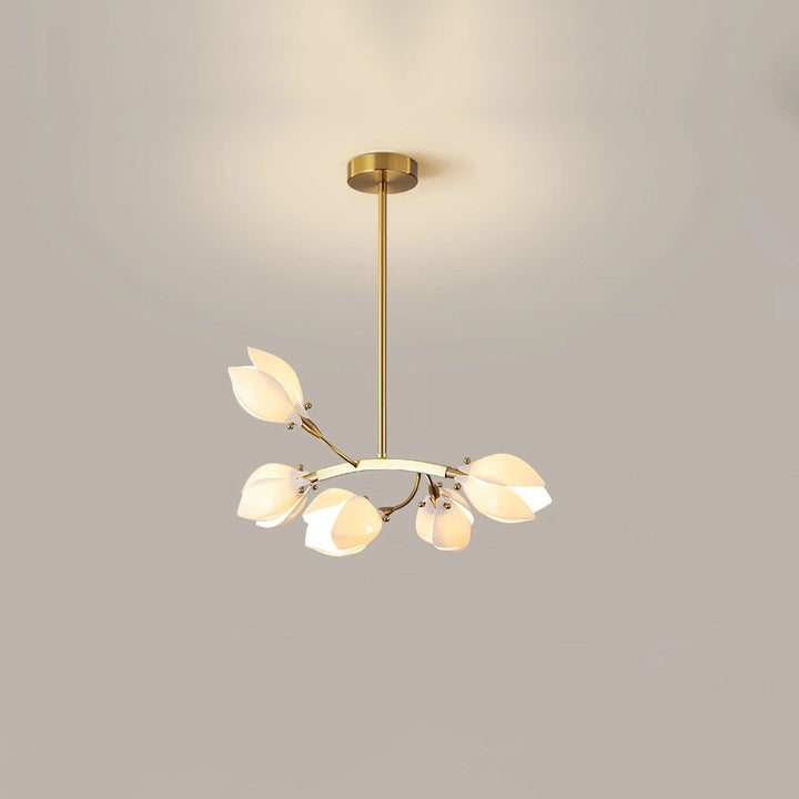 White Porcelain Magnolia Chandelier 14