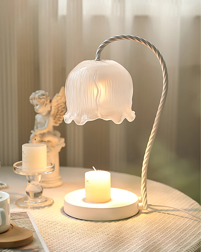 White Tulip Candle Warmer Lamp 11