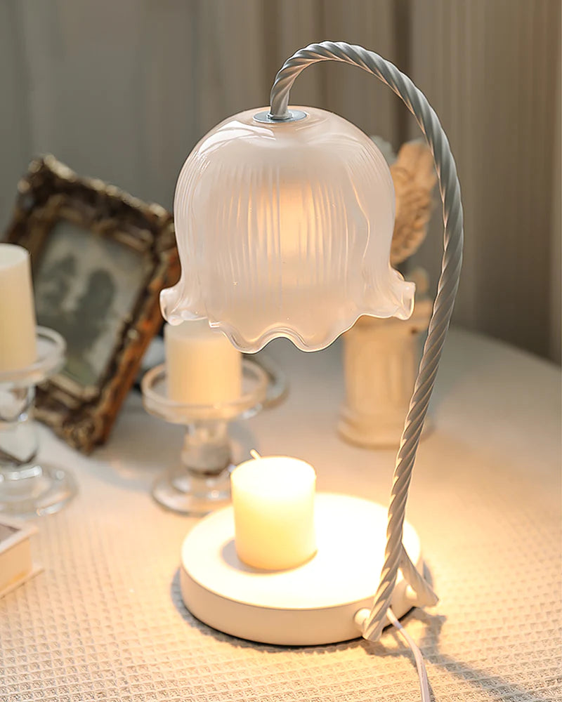 White Tulip Candle Warmer Lamp 6
