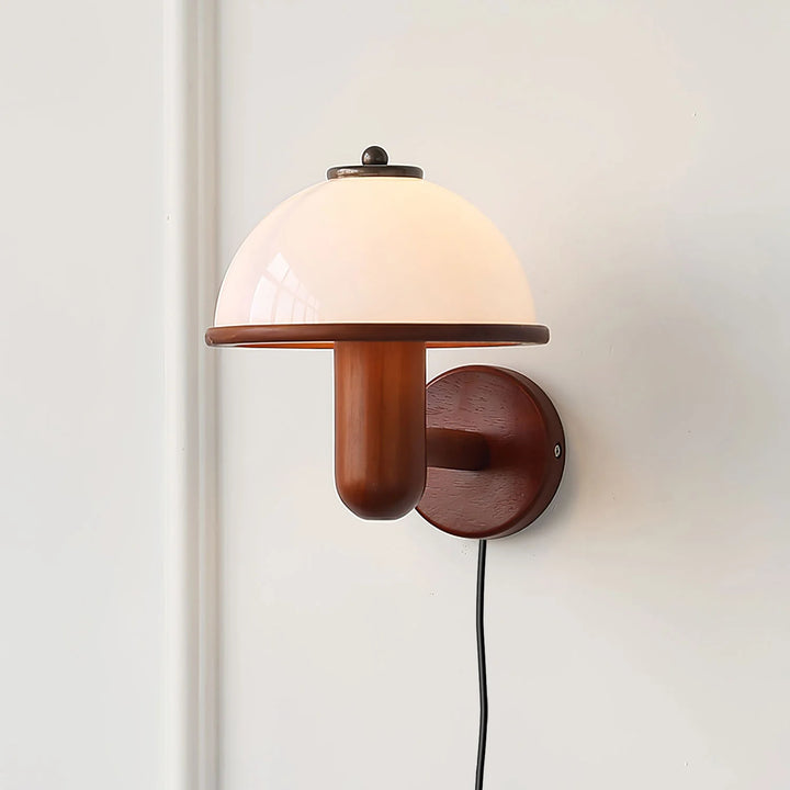 Wood Mushroom Wall Lamp A