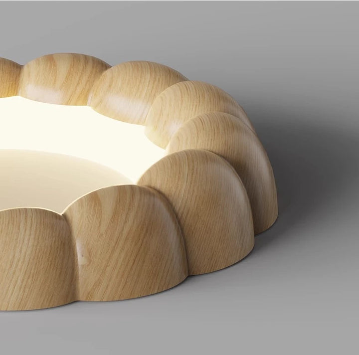 Houten rimpel plafondlamp