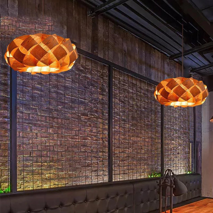 Wood Wave Pendant Light