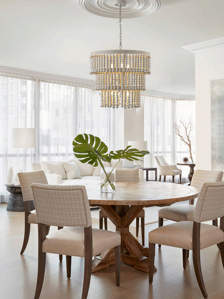 Wooden Beads 3 Layer Chandelier – Dekoorlight