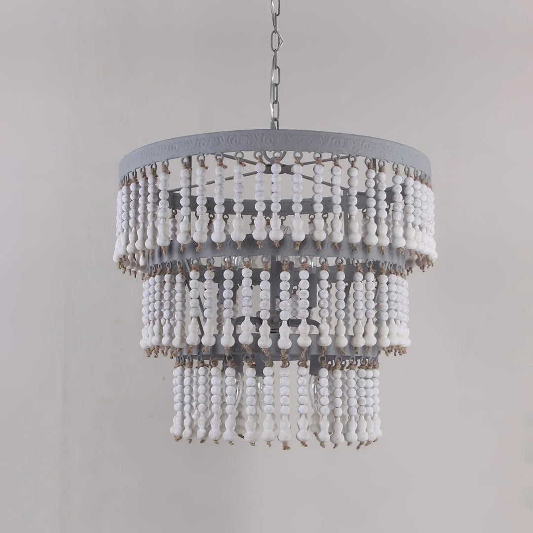 Wooden Beads 3 Layer Chandelier 2
