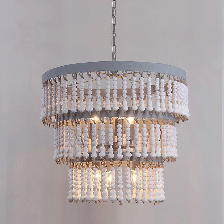 Wooden Beads 3 Layer Chandelier 4