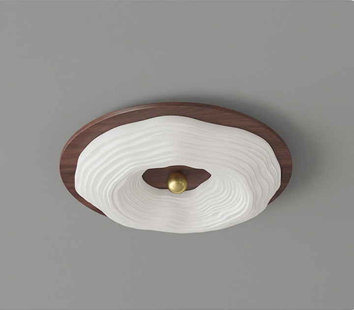 Wooden Donut Ceiling Lamp