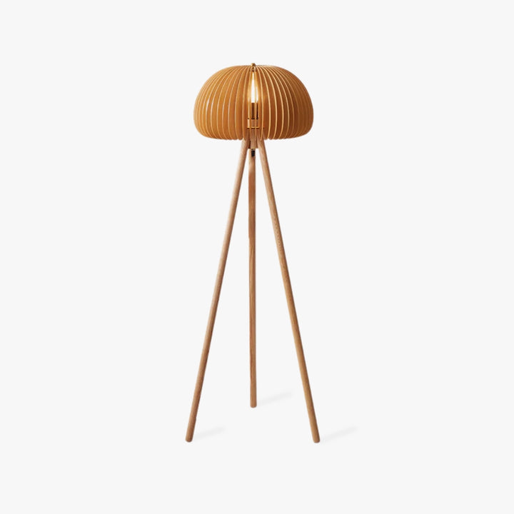 Wooden Pumpkin Floor Lamp 1