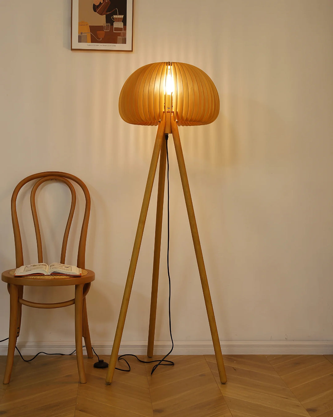 Wooden Pumpkin Floor Lamp 8