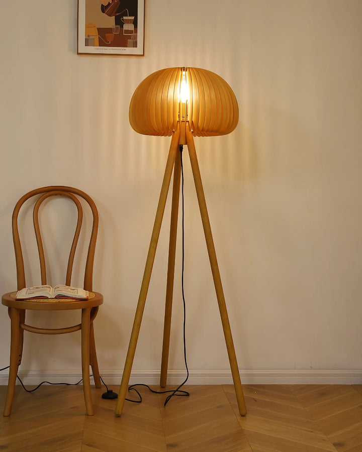 Wooden Pumpkin Floor Lamp 8