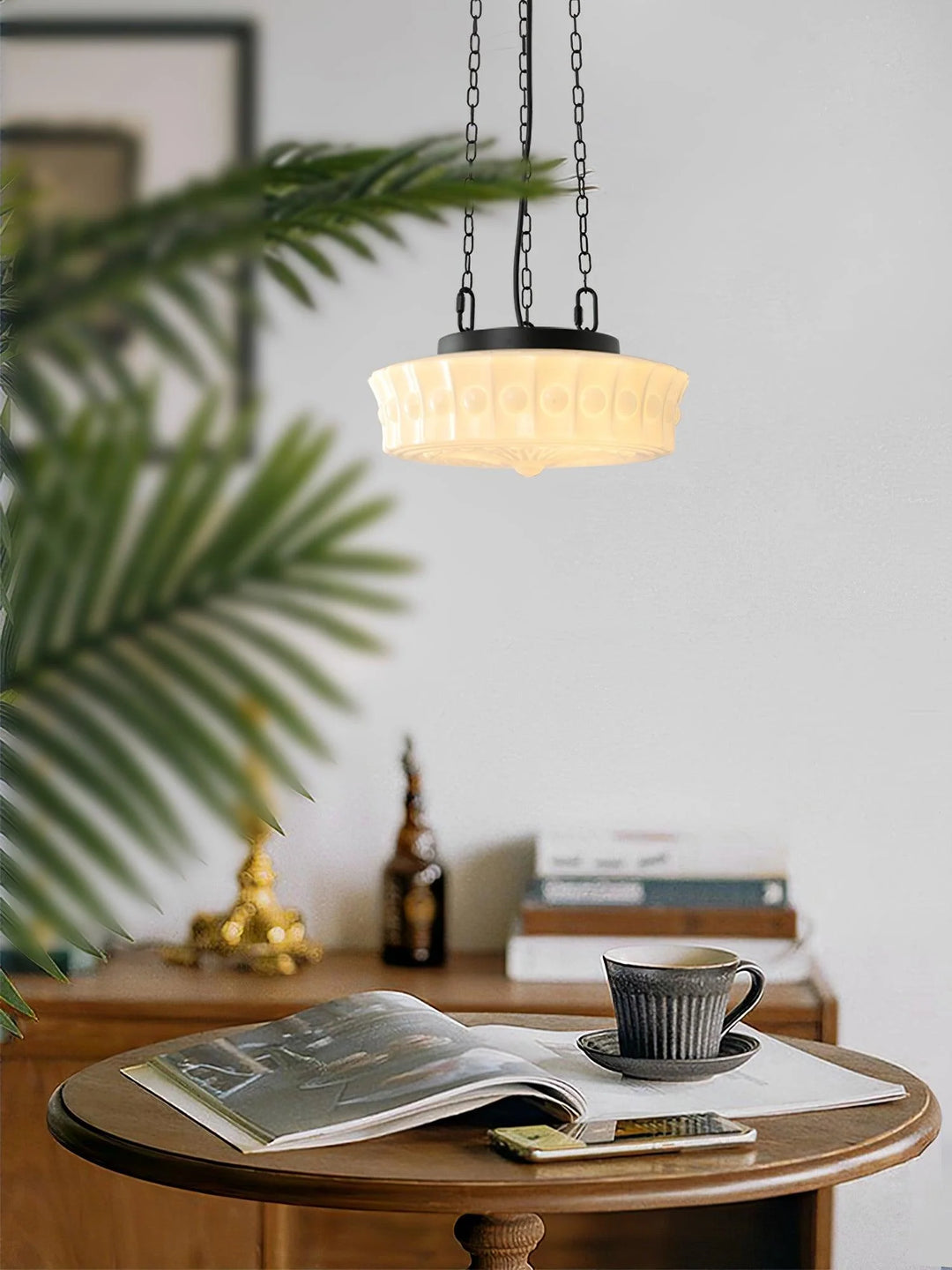 Zen Milk Glass Pendant Light 006