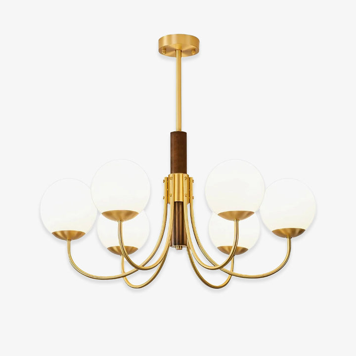 Brass Satellite Ball Chandelier