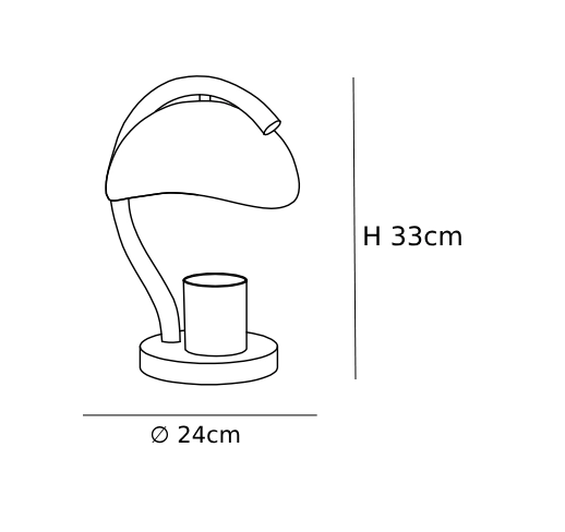 Lampe de table chauffe-bougie simple