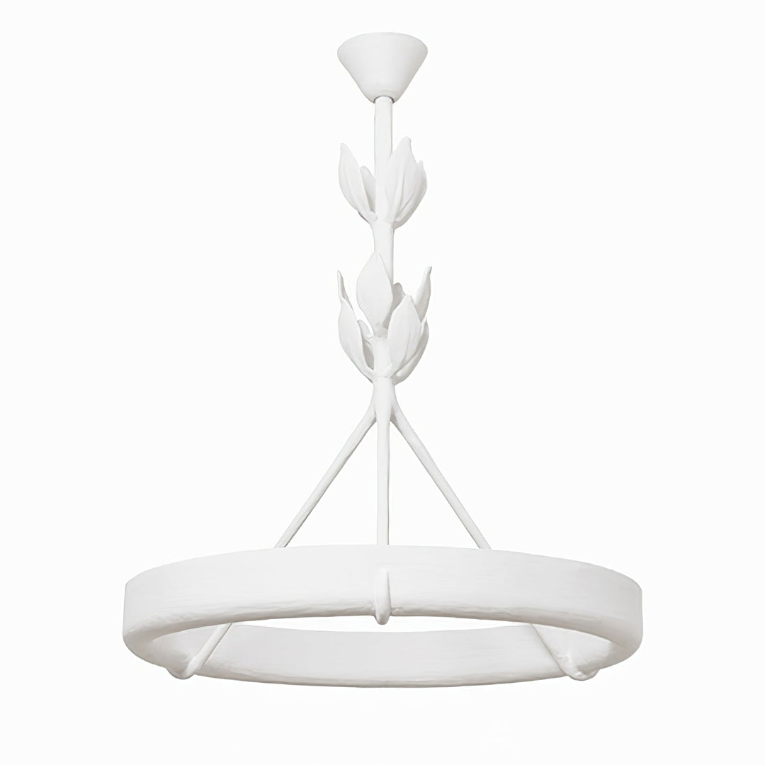 White Plaster Chandelier