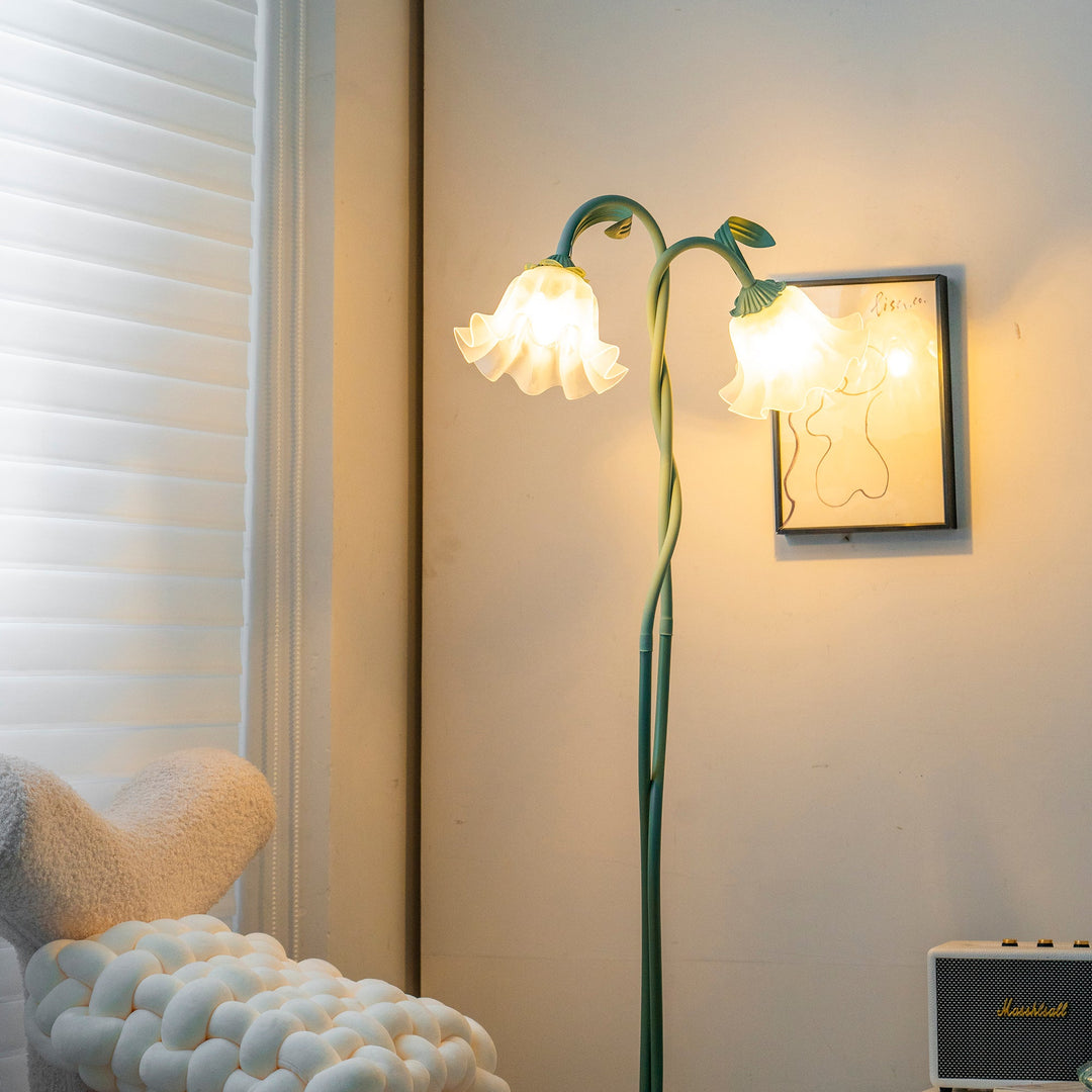 flower lamp lily of the valley Lily Floral Floor Lamp – Dekoorlight
